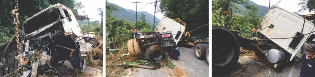 Caminhao com argila capota