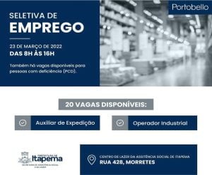 Seletiva emprego em Itapema