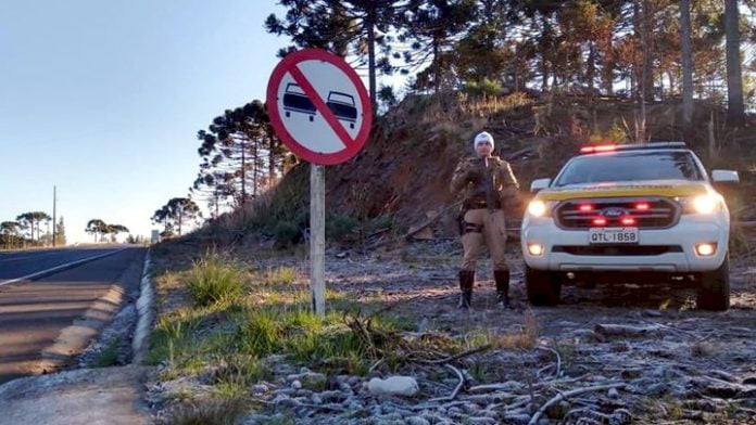 PMRv faz alerta quanto aos riscos de gelo na pista