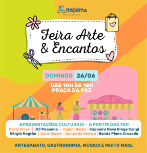 Feira Arte e Encantos será neste domingo (26) na Praça da Paz 1 feira e encantos