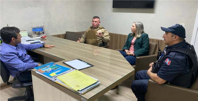 Segurança Pública é pauta em reunião entre comando da PM e Governo de Porto Belo
