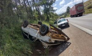 Caminhoneiro morre depois de tombar carreta na BR-480 em SC 1 Acidente na BR 480