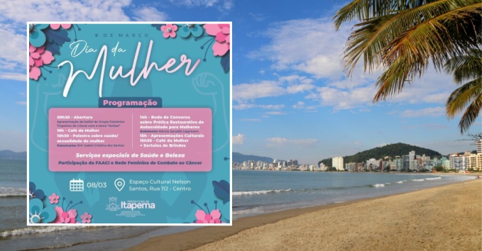 Dia Internacional da Mulher será com atividades em Itapema