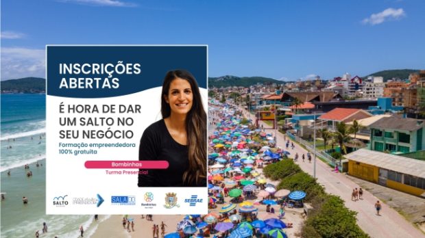 Programa de aceleração gratuito para MEIS, Salto Aceleradora, está com as inscrições abertas para turma em Bombinhas
