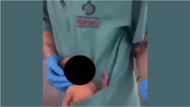 Fisioterapeuta filmada dançando com bebê no bolso em SC, é afastada