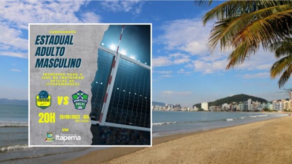Itapema recebe jogo do Campeonato Estadual Masculino Adulto na sexta-feira (25)