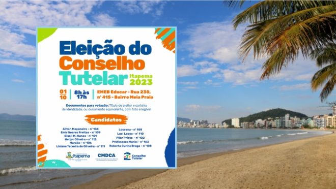 Eleição do Conselho Tutelar de Itapema será no dia 01 de Outubro