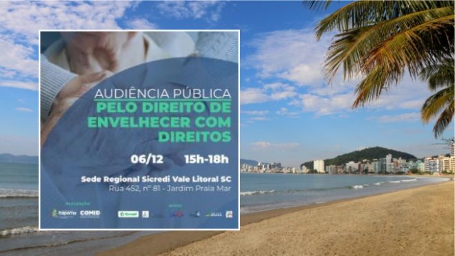 Audiência Pública debate direitos da pessoa idosa nesta quarta-feira (06) em Itapema