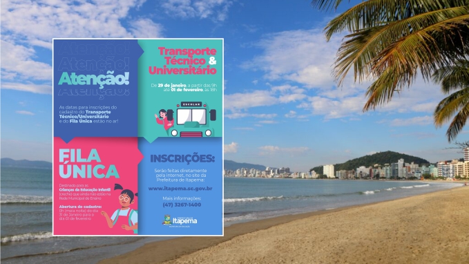 Educação divulga datas do cadastro ao transporte universitário-técnico e do Fila Única
