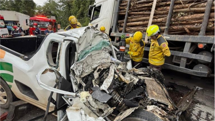 Acidente grave na BR-282 causa morte e bloqueia rodovia por horas