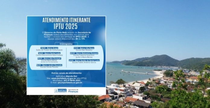 Porto Belo leva serviços do IPTU 2025 aos bairros