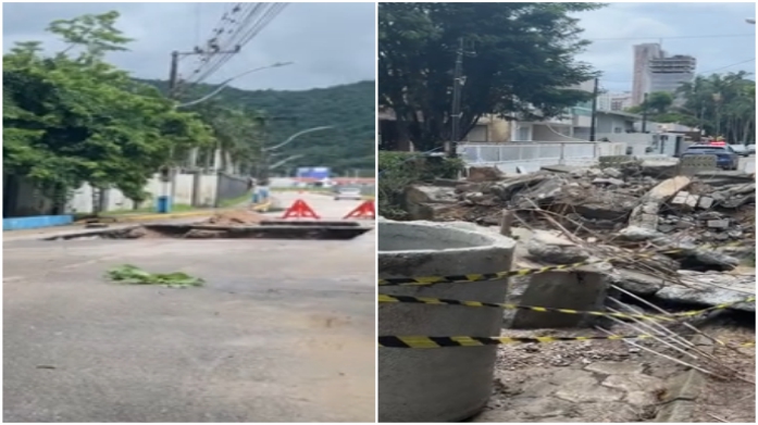 Três pontes do bairro Várzea são interditadas em Itapema após fortes chuvas