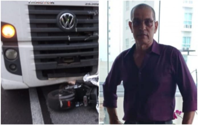 Tragédia na BR-101- trabalhador morre atropelado por carreta após colisão