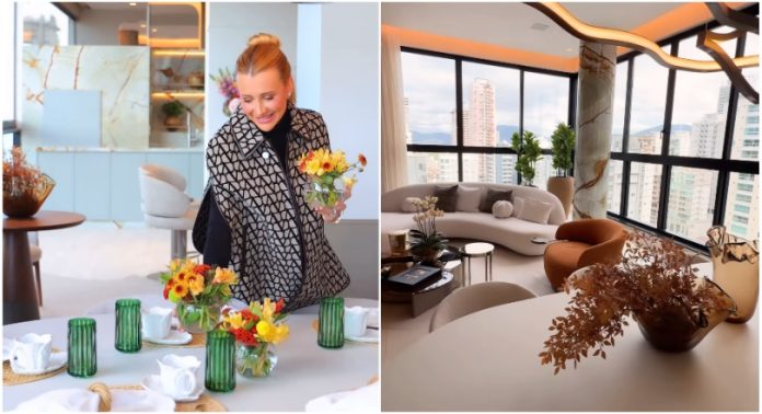 Ana Paula Siebert revela decoração moderna e luxuosa de seu flat em Itapema