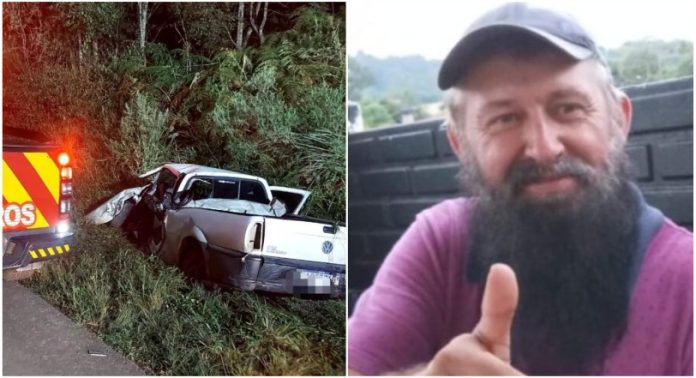 Motorista morre preso às ferragens após colisão frontal na BR-280, em Canoinhas
