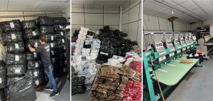 Estampas falsificadas de marcas como Nike e Lacoste