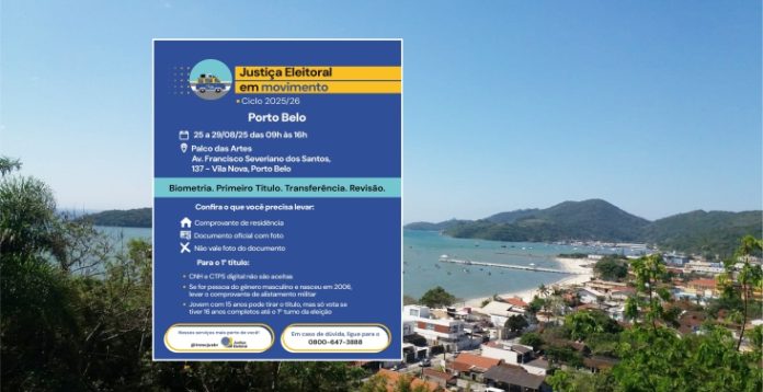 Justiça Eleitoral em Movimento chega a Porto Belo com atendimento itinerante