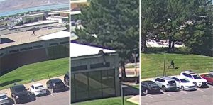 Suspeito Tyler Robinson, 22, é preso pelo assassinato de Charlie Kirk 1 suspeito fugindo do local