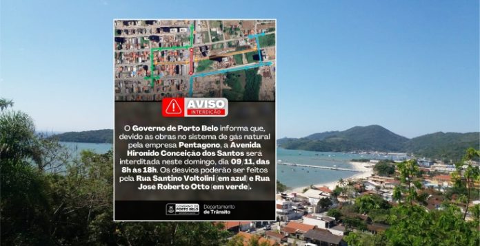 Avenida Hironido Conceição dos Santos será fechada neste domingo para obras de gás natural