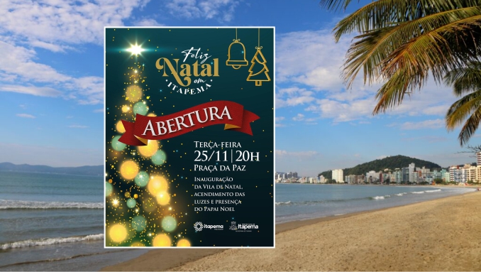 Itapema acende as luzes do 'Feliz Natal 2025' com estrutura imersiva e chegada do Papai Noel