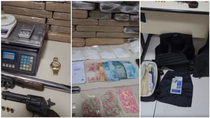 Operação conjunta desmonta depósito de drogas e armas em área rural de Itajaí