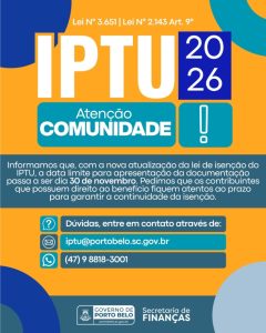 Porto Belo alerta contribuintes