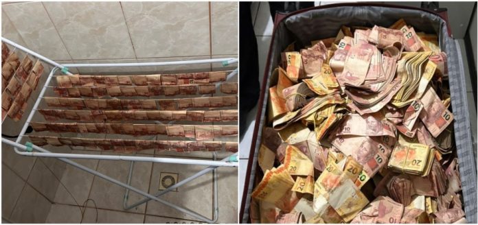 Varal com dinheiro revela esquema de lavagem durante operação em SC