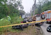 VÍDEO: Acidente entre carro e motos deixa um morto e dois feridos em Brusque