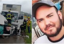 Escada atravessa cabine após colisão e mata motorista em Ilhota