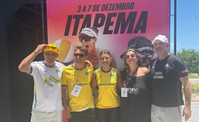 Itapema consolida polo de turismo esportivo com visita da secretária estadual no Mundial de Vôlei