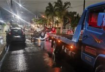 Motorista embriagado capota veículo no centro de Balneário Camboriú e é detido pela polícia