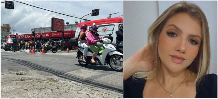 Tristeza em Itajaí_ colisão com caminhão tira a vida de jovem motociclista e instrutora de Muay Thai