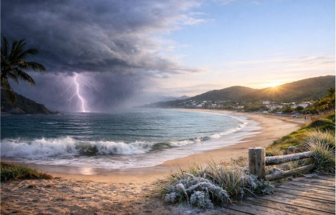 Fim de semana no Sul tem transição de tempo em Santa Catarina