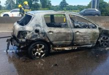 Incêndio após engavetamento na BR-101 mobiliza resgate e causa longas filas no litoral de SC