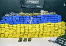 Operação da PM apreende 144 quilos de maconha e prende dois homens em Penha