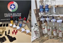 Operação integrada encontra depósito de bebidas adulteradas e apreende arma na orla de Florianópolis