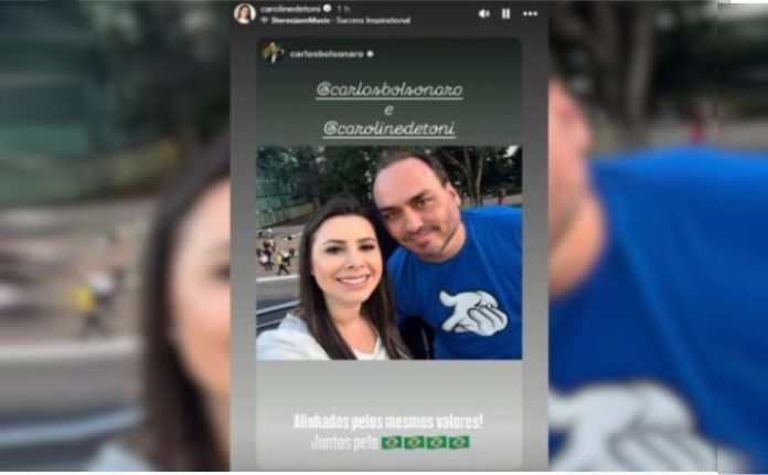 Pelo Estado 19-02_ Foto de Carlos Bolsonaro e Carol De Toni agita os bastidores da política