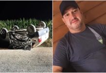 Capotamento em estrada do Norte de SC deixa um morto e jovem ferido