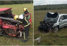 Colisão frontal em rodovia de SC termina com uma morte e dois feridos