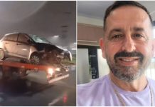Acidente violento em Araranguá termina com motorista morto na rotatória de acesso às praias