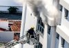 Família é salva pela janela após incêndio atingir apartamento em Balneário Camboriú