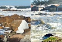 Vídeo: Ressaca provoca ondas de até 4 metros e mar invade estruturas no litoral de SC