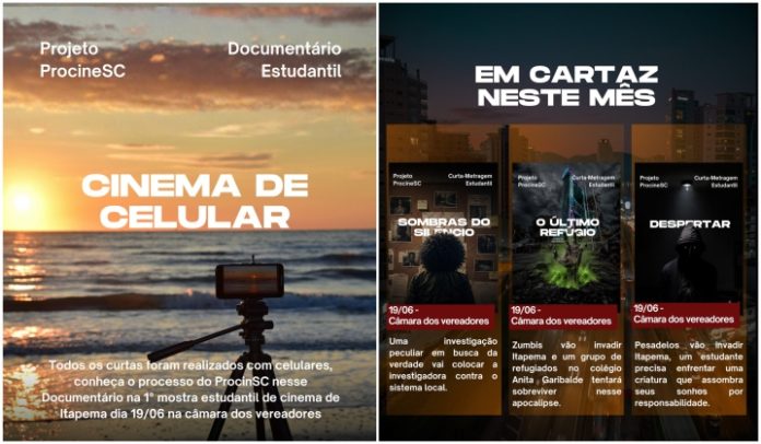1ª Mostra de Cinema Estudantil de Itapema_ exibição de curtas no Dia Nacional do Cinema