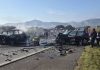 VÍDEO: Colisão frontal seguida de incêndio deixa feridos e bloqueia BR-282 na Serra Catarinense