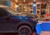 Gestante perde controle de SUV e invade restaurantes na Avenida Atlântica em Balneário Camboriú