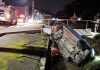 Motorista é lançado para fora de veículo após capotamento em Brusque e sofre ferimentos graves