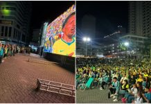 VÍDEO: Praça da Paz reúne multidão para acompanhar estreia do Brasil na Copa do Mundo em Itapema