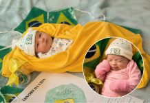 Clima de Copa do Mundo inspira ensaio fotográfico de recém-nascidos em maternidade de Itapema