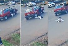 VÍDEO: Criança cai de carro em movimento após porta se abrir e assusta moradores no Oeste de SC