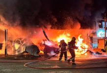 Fogo atinge frota da Guarda Municipal em Araquari e suspeita de incêndio criminoso mobiliza investigação